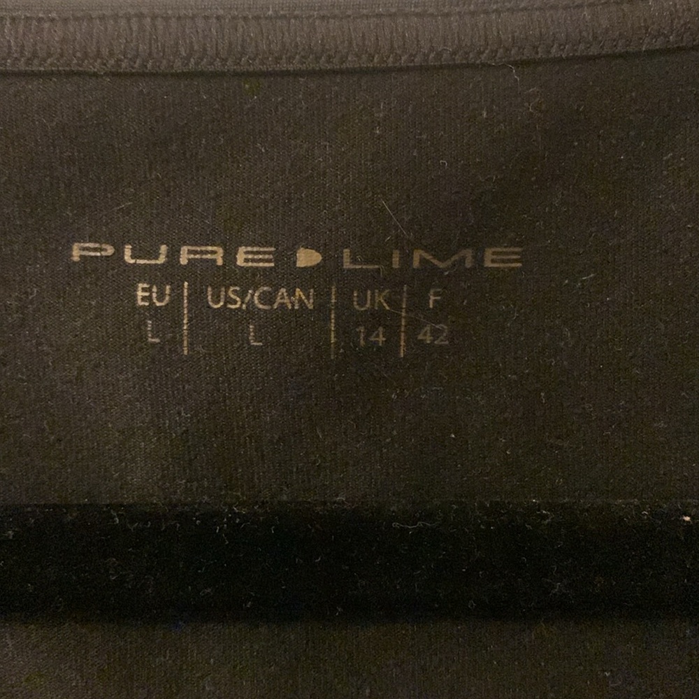 Pure Lime Stretch black T shirt - Picture 2 of 4